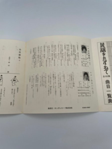 画像5: レコード　LP　金毘羅船々　一合まいた　斎藤京子　下谷二三子　民謡をたずねて87　振付・歌詞カード付。 (5)